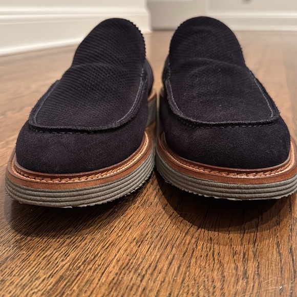 Johnston & Murphy Jameson Perfed Venetian, Navy Italian Suede, Size 11 - Picture 4 of 7